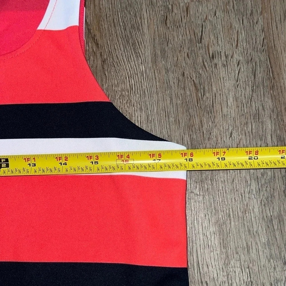 Ann Taylor • Striped Zipper Back Tank Blouse - Picture 5 of 9